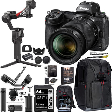 Nikon Z6II Mirrorless Camera Body + NIKKOR Z 24-70 Lens + DJI RS 4 Gimbal Stabilizer
