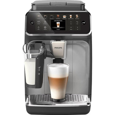 Philips 4400 Series Fully Automatic Espresso Machine, Black Chrome (EP4447/90)