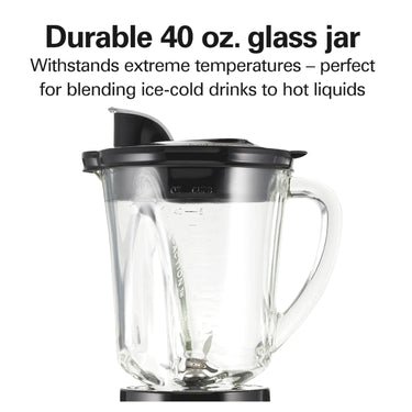 Hamilton Beach Blender and Food Processor Combo for Shakes & Smoothies - 58163, Gray and Black
