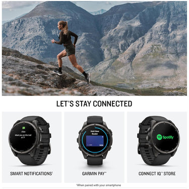 Garmin fenix 9 47 mm Carbon gray DLC titanium with black silicone band