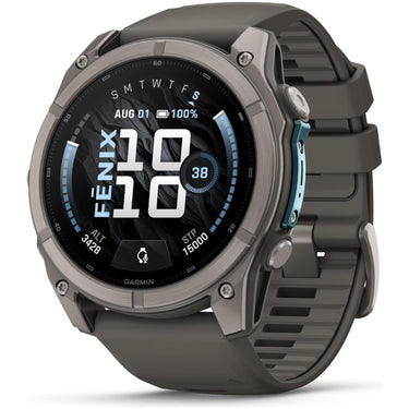 Garmin fenix 9 51 mm Titanium with pebble gray silicone band