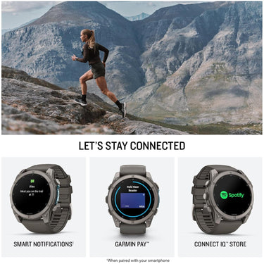Garmin fenix 9 51 mm Titanium with pebble gray silicone band