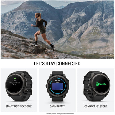 Garmin fenix 9 51 mm Carbon gray DLC titanium with black silicone band