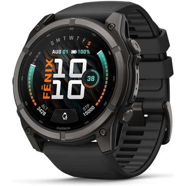 Garmin fenix 9 51 mm Carbon gray DLC titanium with black silicone band