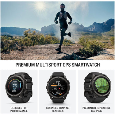 Garmin fenix 9 51 mm Carbon gray DLC titanium with black silicone band