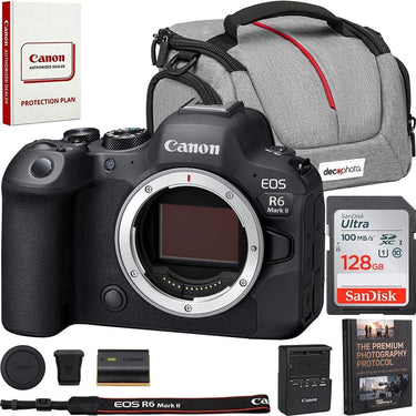 Canon EOS R6 Mark II Full-Frame 24.2 MP Mirrorless Camera Body+128GB Card Bundle