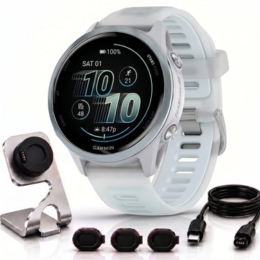 Garmin Forerunner 570 - 42mm GPS Smartwatch Blue Band with Charging Dock Bundle