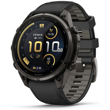 Garmin fenix 9 Pro inReach, 47 mm Carbon Gray DLC Titanium with Black/Pebble Gray Band
