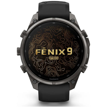 Garmin fenix 9 Pro inReach, 47 mm Carbon Gray DLC Titanium with Black/Pebble Gray Band