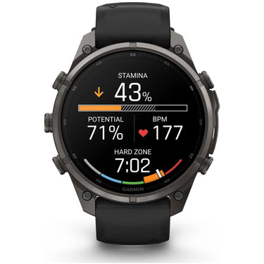 Garmin fenix 9 Pro inReach, 47 mm Carbon Gray DLC Titanium with Black/Pebble Gray Band