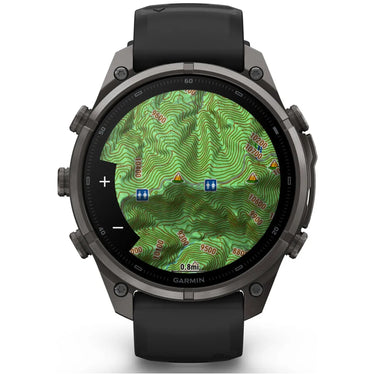 Garmin fenix 9 Pro inReach, 47 mm Carbon Gray DLC Titanium with Black/Pebble Gray Band