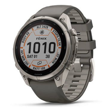 Garmin fenix 9 Pro inReach, Solar, 47 mm Titanium with Pebble Gray/Silver Gray Band