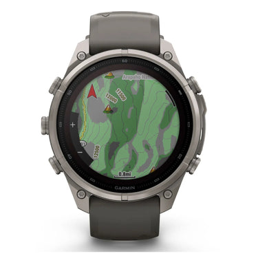 Garmin fenix 9 Pro Solar, 47 mm Titanium with Pebble Gray/Silver Gray Silicone Band