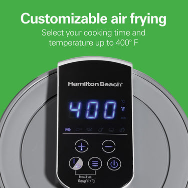 Hamilton Beach 3.7 Quart/3.5 Liter Digital Air Fryer, Gray (35051C)