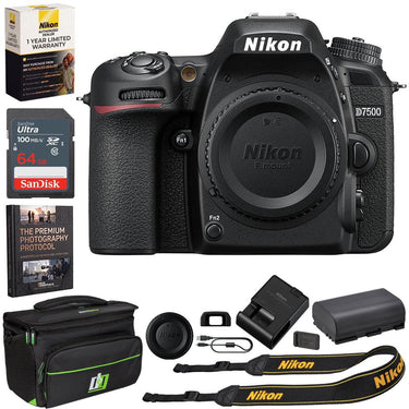 Nikon D7500 20.9MP DX-Format 4K DSLR Camera (Body Only) +Deco Essentials eBook