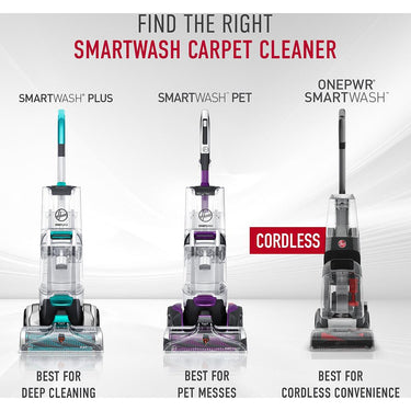 Hoover SmartWash + Automatic Carpet Cleaner, Upright Shampooer, FH52000 - Refurbished