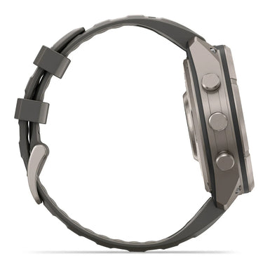Garmin fenix 9 Pro Solar, 47mm Titanium with Silicone Band +Essential Protection Bundle