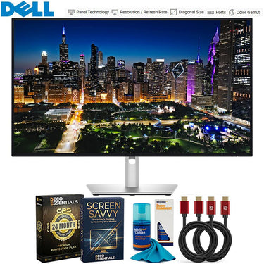 Dell UltraSharp 32" 4K UHD 16:9 IPS Black Monitor with 26 Month Warranty Bundle