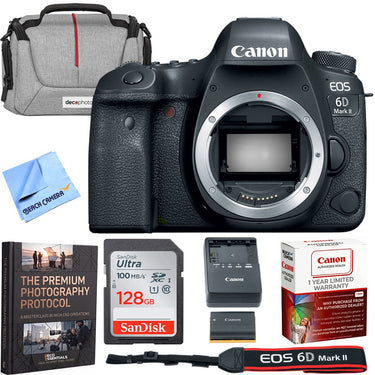 Canon EOS 6D Mark II 26.2MP Full-Frame DSLR Camera (Body) Premier Bundle