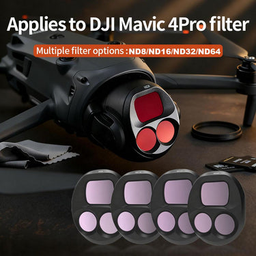 Deco Essentials DJI Mavic 4 Pro Filter Kit (ND8 ND16 ND32 ND64) 4-Pack HD Glass