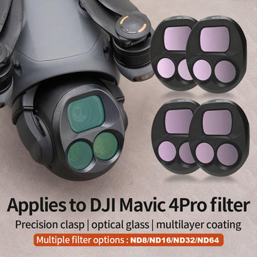 Deco Essentials DJI Mavic 4 Pro Filter Kit (ND8 ND16 ND32 ND64) 4-Pack HD Glass