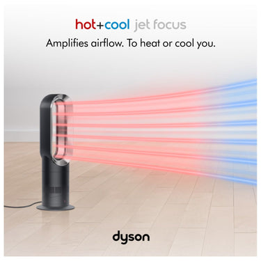 Dyson Hot+Cool Jet Focus fan heater AM09 (Satin Black/Nickel), Large - Refurbished