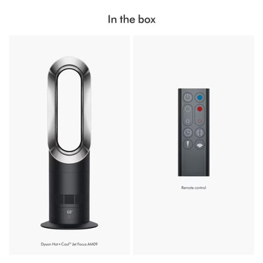 Dyson Hot+Cool Jet Focus fan heater AM09 (Satin Black/Nickel), Large - Refurbished