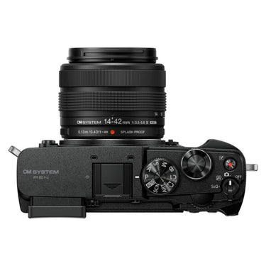 OM SYSTEM PEN Mirrorless Camera with 14-42mm III Lens (Black)