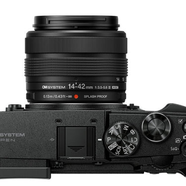 OM SYSTEM PEN Mirrorless Camera with 14-42mm III and 40-150mm R Lenses (Black)