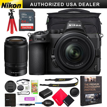 Nikon Z5 Mirrorless Full Frame FX Camera 2 Lens Kit 24-50mm + 50-250mm DX VR Bundle