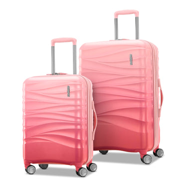 American Tourister Cascade Hardside Luggage with Spinner Wheels, 2PC SET 20/24, Dynamic Pink