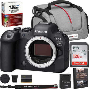 Canon EOS R6 Mark II Full-Frame 24.2 MP Mirrorless Camera Body+128GB Card Bundle