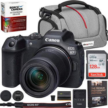 Canon EOS R7 Mirrorless Camera + RF-S 18-150MM F3.5-6.3 Lens + Accessories Bundle