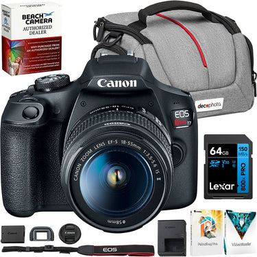 Canon EOS Rebel T7 DSLR Camera + 18-55mm f/3.5-5.6 IS II Kit + Accessories Bundle