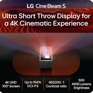 LG CineBeam S PU615U 4K UHD Ultra Short Throw Smart Triple Laser Projector