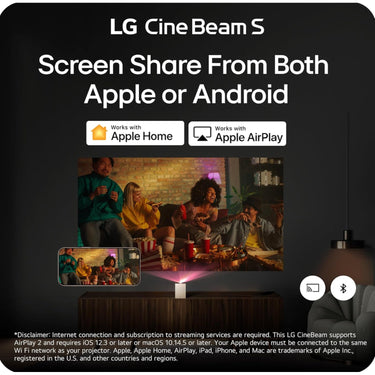 LG CineBeam S PU615U 4K UHD Ultra Short Throw Smart Triple Laser Projector