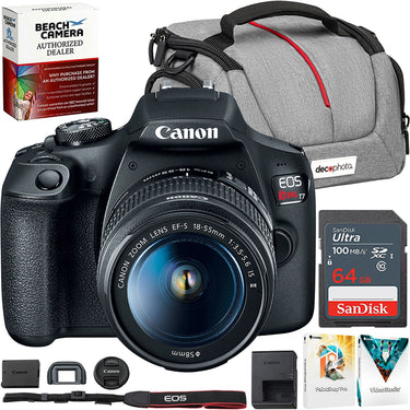 Canon EOS Rebel T7 DSLR Camera + 18-55mm f/3.5-5.6 IS II Kit + Accessories Bundle