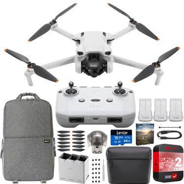 DJI Mini 3 Drone Quadcopter Fly More Combo Kit + RC-N1 Remote + Accessories Bundle