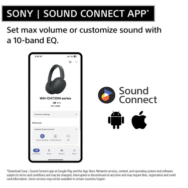 Sony Wireless Noise Cancelling Headphone, Black WHCH730N/B