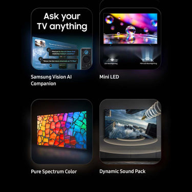 Samsung 65" Mini LED M70H 4K Vision AI TV, Titan Black (2026) w/ 1 YR Warranty Bundle