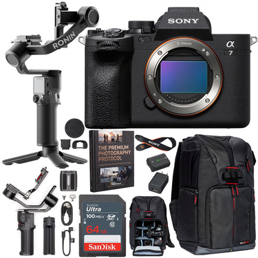Sony a7 IV Mirrorless Full Frame Camera Body Kit + DJI RS 3 Mini Gimbal Bundle