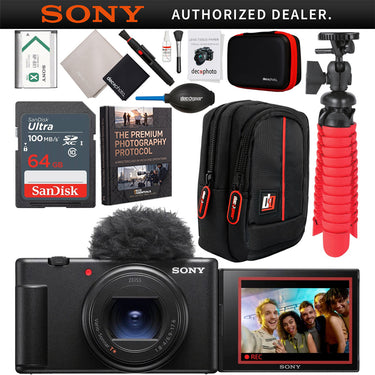 Sony ZV-1 II Vlog Camera with 4K Video for Content Creators and Vloggers Black Bundle