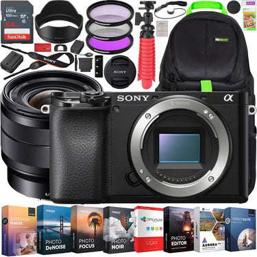 Sony a6100 Mirrorless Camera Body + 10-18mm F4 OSS Lens Kit SEL1018 Bundle