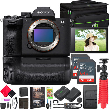 Sony a7 IV Mirrorless Full Frame Camera Body ILCE-7M4 + VG-C4EM Vertical Grip Bundle