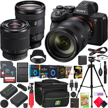 Sony a7 IV Mirrorless Full Frame Camera 2 Lens Kit 28-70mm + 24-105mm F4 G Bundle