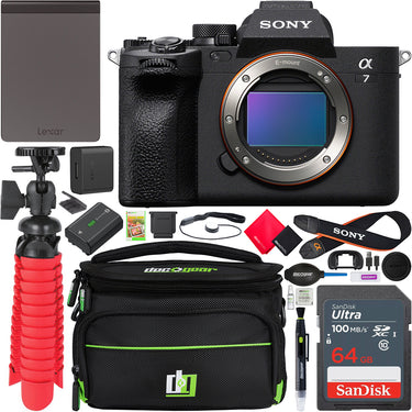 Sony a7 IV Full Frame Mirrorless Camera Body Kit + 512GB Portable SSD + Case Bundle