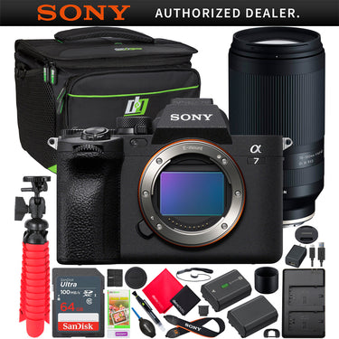 Sony a7 IV Mirrorless Full Frame Camera Body Kit + Tamron 70-300mm Lens Bundle