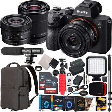 Sony a7 III Mirrorless Full Frame Camera 2 Lens Kit 24mm F2.8 G + 28-70mm OSS Bundle