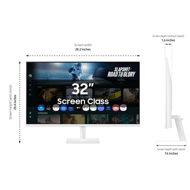 Samsung 32" Smart Monitor M7 M70F 4K UHD with Samsung Vision AI - White