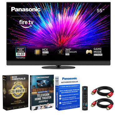 Panasonic 55 inch OLED 4K Ultra HD Smart Fire TV with Extended Protection Bundle
